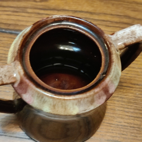 Brown/Burgundy Ceramic Creamer and Sugar Set - Picture 5 of 8